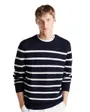 Pull col rond Homme DC HORIZONTAL STRIPE Bleu Marine/Ivoire