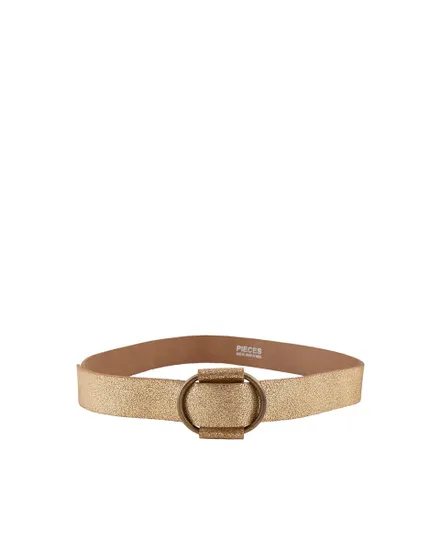 Ceinture Femme PCPILJA LEATHER JEANS BELT FC NOOS Or