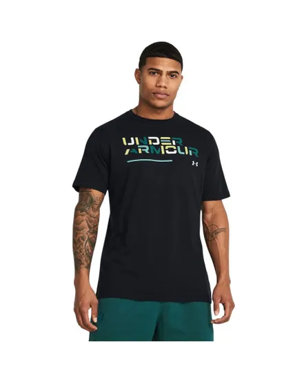 T-Shirt MC Homme UA COLORBLOCK WORDMARK SS Noir