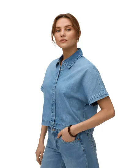 Chemise Femme VMINGEBORG Denim Mix