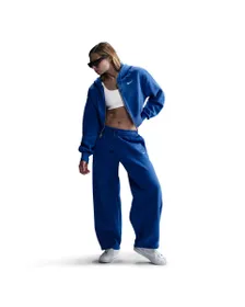 Sweat zip à capuche Femme W NSW PHNX FLC LSE CROP FZ HDY Bleu