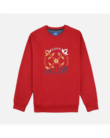 SWEAT COL ROND GRAPHIQUE 4FLO Homme Rouge