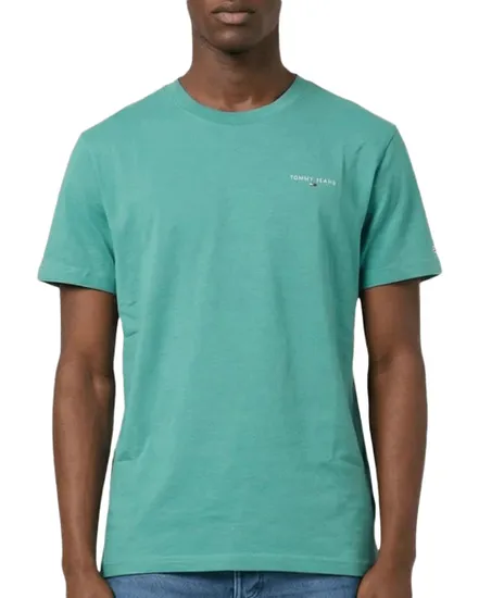T-Shirt Homme Slim Linear Chest Tee Ext Tommy Jeans Vert Bahamas