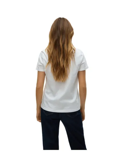 T-shirt col V Femme VMBITONA S/S V-NECK T-SHIRT JRS BTQ Blanc