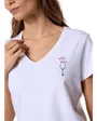 T-shirt col V Femme SERIMA SS T-SHIRT Blanc