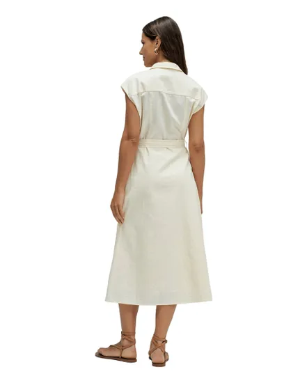 Robe Chemise Femme Sans Manches Boutons Naturels