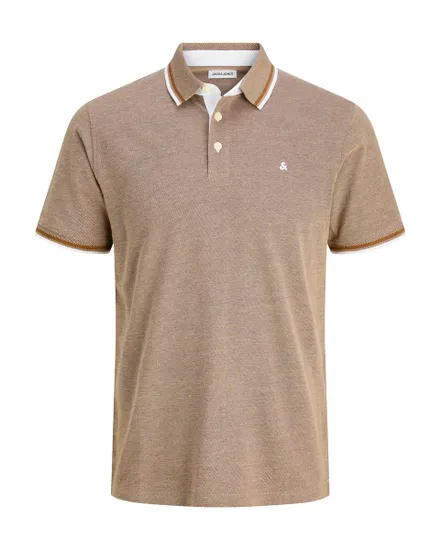 Polo manches courtes Homme JJEPAULOS POLO SS NOOS Marron