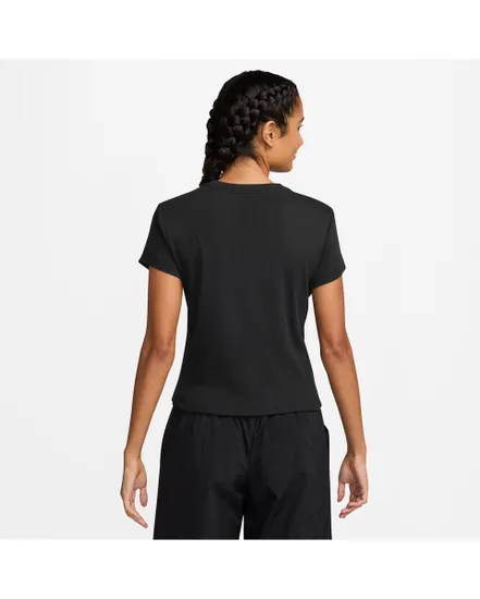 T-shirt Femme W NSW RIB  TGHT SS TEE Noir