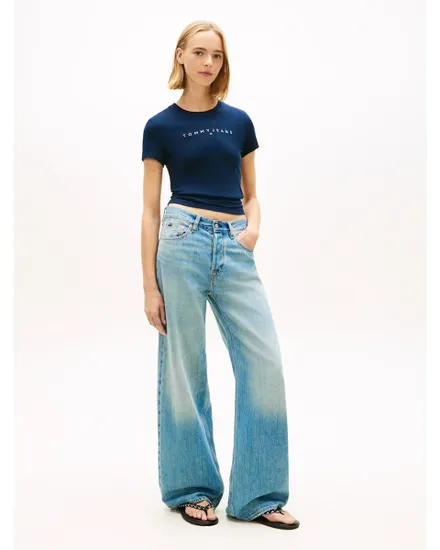 T-shirt Femme TJW SLIM LINEAR TEE EXT Bleu
