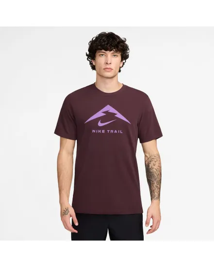 T-shirt Homme M NK DF TEE TRAIL LOGO Bordeaux