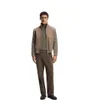 Pull col zippé Homme H-HEMARLO Brun Clair