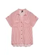 Chemise Femme VMBUMPY SS SHIRT WVN GA NOOS Rose