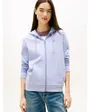 Sweat zippé à capuche Femme REG S FLAG ZIP T Bleu Pervenche