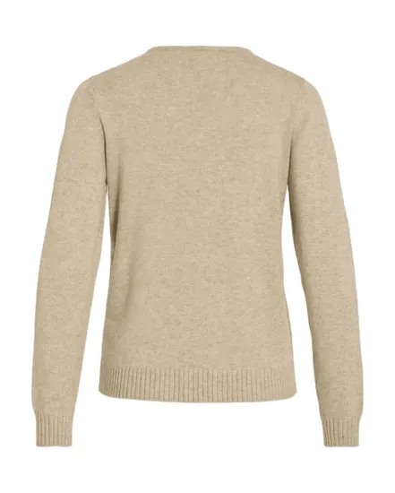 Pull col V Femme VIRIL V-NECK L/S KNIT TOP NOOS Beige