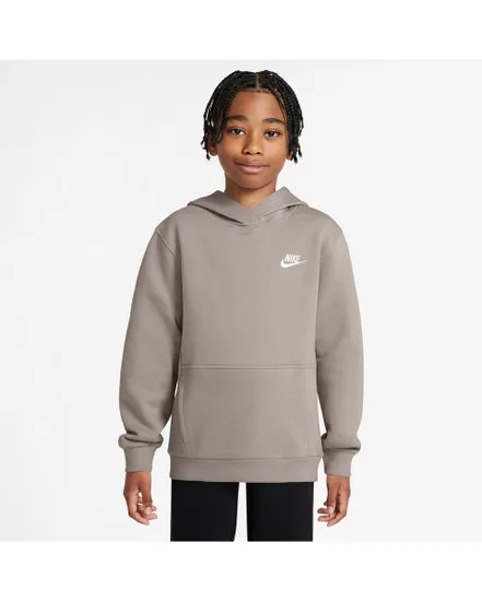 Sweat à capuche Garçon K NSW CLUB FLC HDY LBR Beige