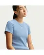 T-shirt Femme W NSW RIB TGHT SS TEE Bleu