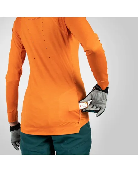 Maillot manches courtes Femme SINGLETRACK Orange