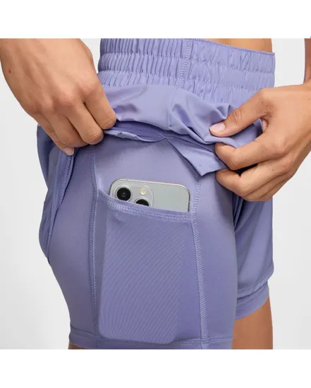 Short Femme W NK ONE DF MR 3IN 2N1 Mauve