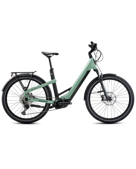 Vélo électrique trekking Femme YAKUN 12 LOW STEP Vert