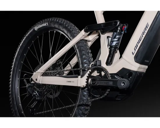 VTT électrique tout suspendu Unisexe OVERVOLT TR 6.8 Beige Pierre