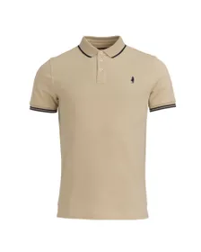 POLO PIQUE MANCHES COURTES Homme Beige
