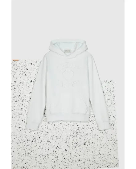 Sweatshirt à capuche manches longues Enfant S-KEA JR Blanc