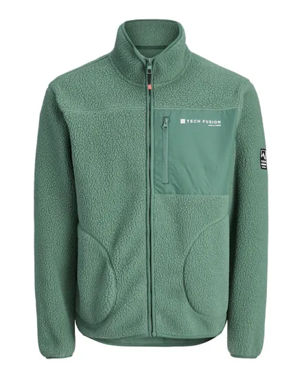 Polaire zip Homme JJALPES TEDDY JACKET AW25 Vert