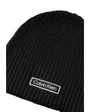 Bonnet Homme PATCH CHUNKY RIB COTTON BEANIE Noir