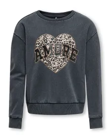 Sweat-shirt manches longues Enfant KOGRUNA L/S O-NECK BOX CS SWT NOOS Noir
