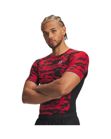T-shirt Homme UA HG PRINTED SS Rouge