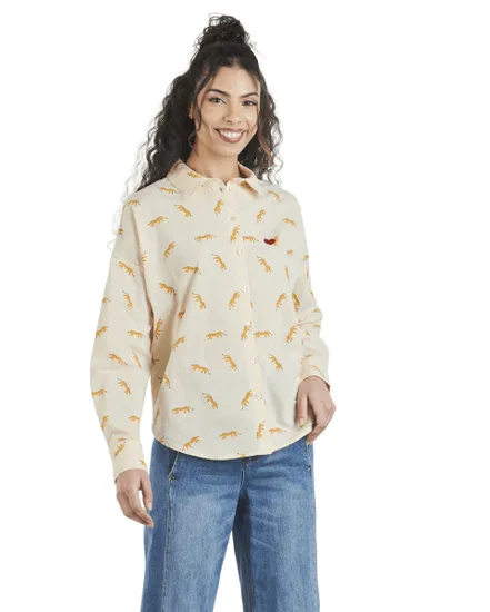 Chemise Femme PCJANNE LS Loose AOP