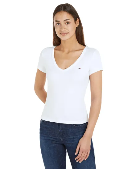 T-Shirt Slim Femme Essential Rib V