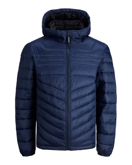 Blouson manches longues Homme JJEHERO PUFFER HOOD SN Bleu