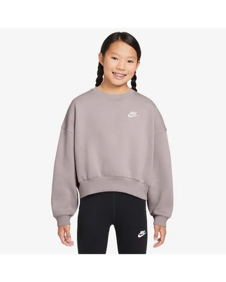 Sweat Fille G NSW CLUB FLC BXY CRW LBR Violet