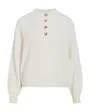 Pull col rond Femme VICHING CREW NECK L/S KNIT TOP NOOS Écru