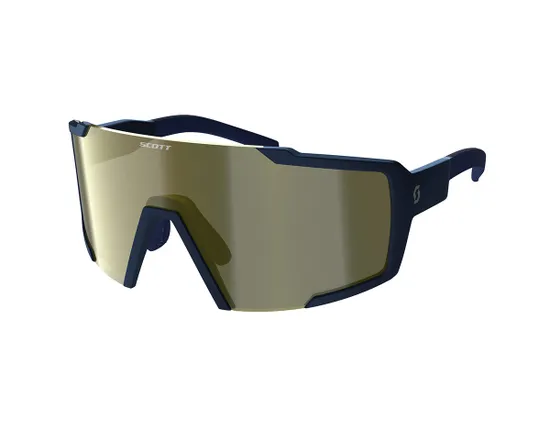 Lunettes Unisexe SHIELD Bleu Marine/Or Chrome