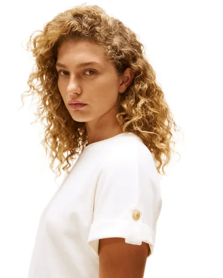 T-Shirt Femme Gold Button