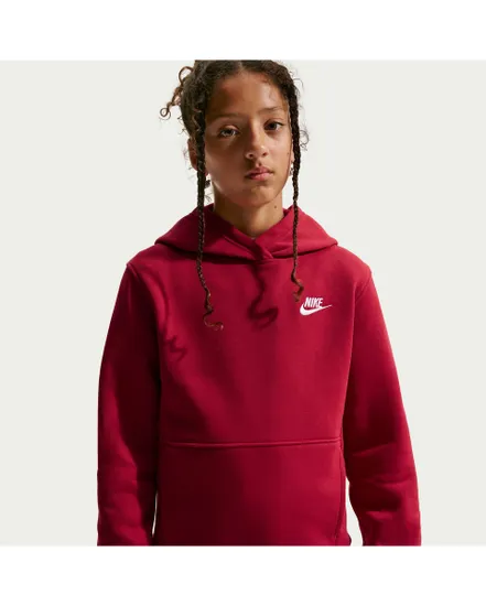 Sweat à capuche Garçon K NSW CLUB FLC HDY LBR Rouge