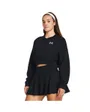 Sweat ML Femme UA RIVAL TERRY OS CROP CRW Noir