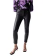 Pantalon Femme DESTINY CROPPED SKINNY IN BLACK PU Noir