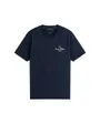 T-shirt col rond Homme OUTLINE FLAG SCRIPT Bleu Marine