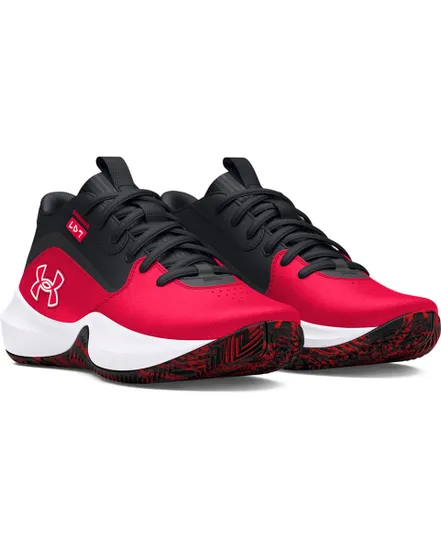 Chaussures de basketball Enfant UA GS LOCKDOWN 7 Rouge