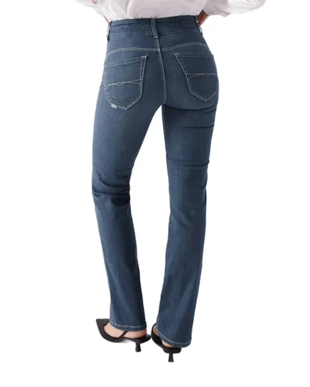 Jean Femme SECRET STRAIGHT GREENCAST Bleu Turquoise