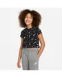 T-Shirt Enfant plus âgé G NSW TEE CROP SWOOSHES Noir