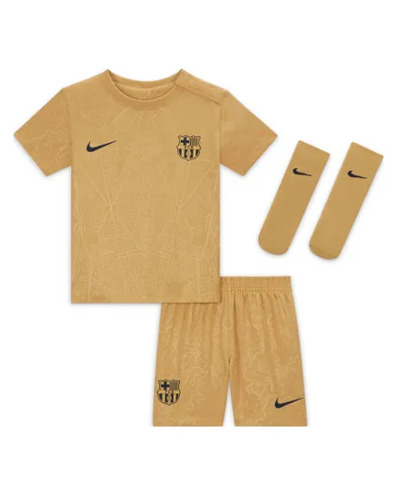 Ensemble de football Enfant FCB I NK DF KIT AW Beige Barcelone