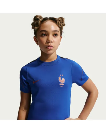 Maillot de football Enfant plus agé FFF Y NK DF STRK SS TOP K Bleu