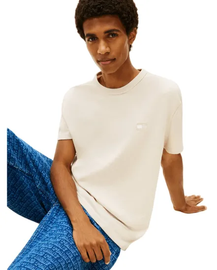 T-shirt col rond Homme REG BADGE TEE EX Écru