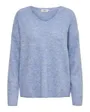 Pull en maille manches longues Femme ONLCAMILLA V-NECK L/S PULLOVER KNT NOOS Ble