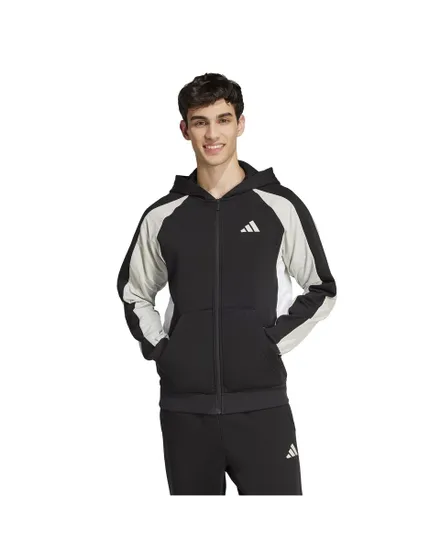 Sweat zip à capuche Homme M ESS CB FZ HD Noir