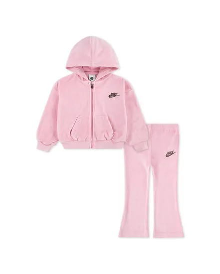 Ensemble de survetement Fille NKG VELOUR FLARE LEGGING SET Rose